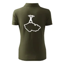 Mapa ČR - cyklista na prsou