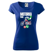 Karikatura motorka chopper volá