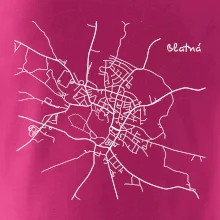 Černobílá mapa Blatná