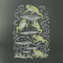 Goblincore frogs and various mushrooms Goblincore frogs and various mushrooms