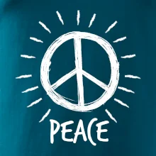 Peace symbol černobílý