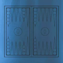 Backgammon černobílý