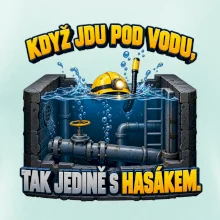 Instalatér pod vodou s hasákem