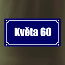 Jméno a věk - uliční cedule - modrá