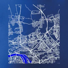 Praha 18200 - Mapa s vodními toky