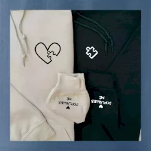 Párova mikina - srdce puzzle doplňuješ mě