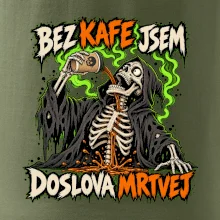 Kostlivec bez kafe je doslova mrtvej