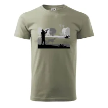 Lovec a ohař v lese