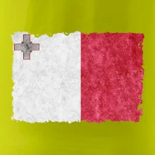 Vlajka Malta okousaná