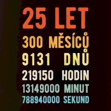 Narozeniny 25 přepočet času