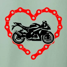Moto srdce řetěz - silniční