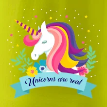 Unicorns are real duhový Unicorns are real duhový