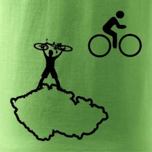 Mapa ČR + kolo na prsu