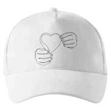 Ruka držící srdce  jedním tahem