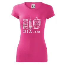 D I A life - kreslený insulin injekce a glukometr