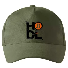 Hodl velký nápis a logo BTC