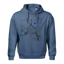 Praha - 14100 mapa s vodními toky