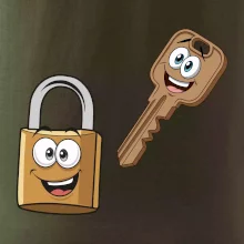 Parové triko - Zámek a klíč