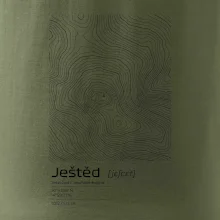 Ještěd - vrstevnice v obdélníku