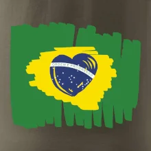 Brazílie vlajka srdce