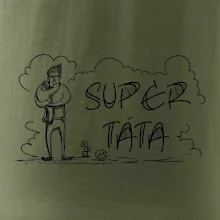 Kreslený nápis super táta