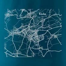 Černobílá mapa Kladno