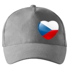 Česká vlajka srdce - pravé prso