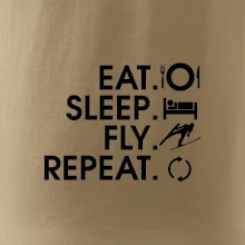 Eat sleep fly repeat - skoky na lyžích