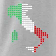 Itálie obrys vlajka