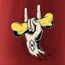 Rocková ruka kost a oko