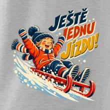 Rodinná vánoční trička - Ještě jednu jízdu dítě sáňkování