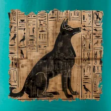 Egyptské hieroglyfy pes