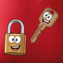 Parové triko - Zámek a klíč