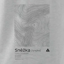 Sněžka - vrstevnice v obdélníku