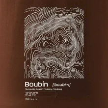 Boubín - vrstevnice v obdélníku