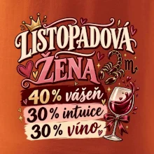 Listopadová žena čtyřicet procent vášeň třicet intuice