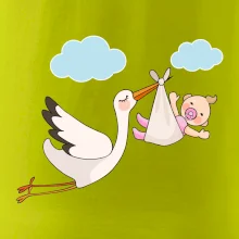 Čáp čekáme miminko - holka