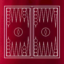 Backgammon černobílý