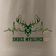 Srdce myslivce jelen a tepová křivka