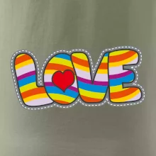 Love nápis duhový