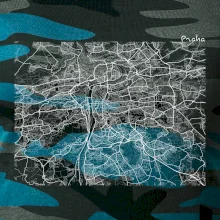 Mapy měst černobílé Praha