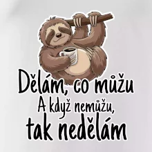 Dělám, co můžu. A když nemůžu, tak nedělám. Dělám, co můžu. A když nemůžu, tak nedělám.