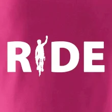 Ride - nápis s cyklistou
