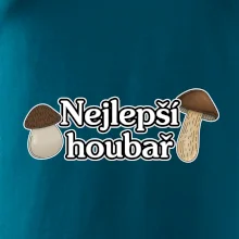Nejlepší houbař - nápis s houbama