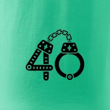 Narozeninové tričko pro policajta - pouta 40