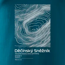 Děčínský Sněžník - vrstevnice v obdélníku