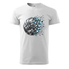 Kovový basketbalový míč s elektrickými střepy