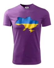 Ukrajina vlajka mapa