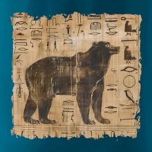 Egyptské hieroglyfy medvěd