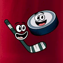 Parové triko - Puk a hokejka